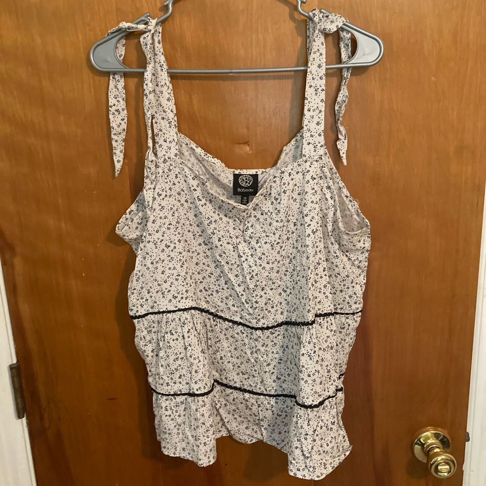 Bobeau Tie Shoulder Tank